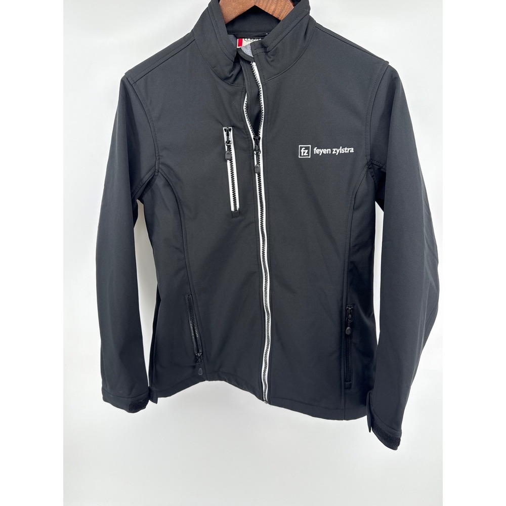 Clique‎  Black Softshell Jacket Logo Womens Size M